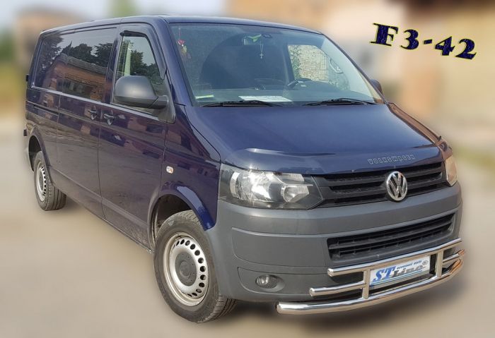 Нижняя губа F3-42 (нерж) для Volkswagen T5 2010-2015 гг