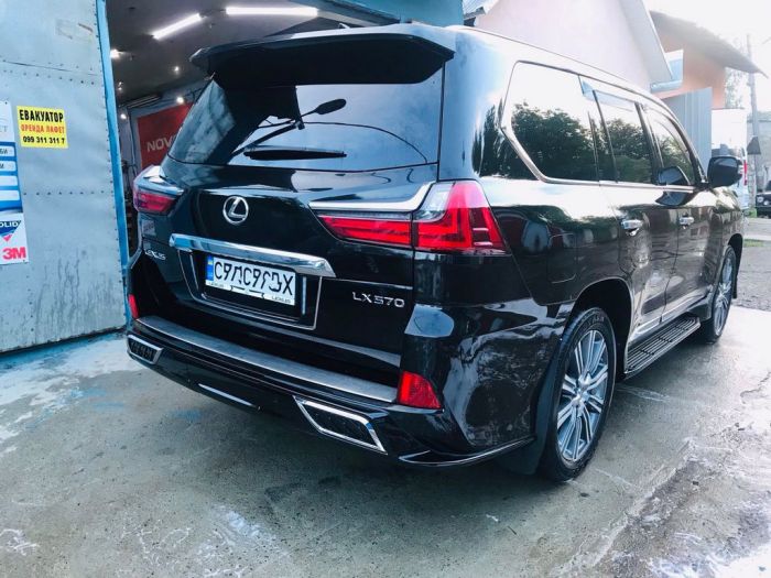 Накладка на торец заднего бампера (2016-2024, 2 шт) для Lexus LX570 / 450d