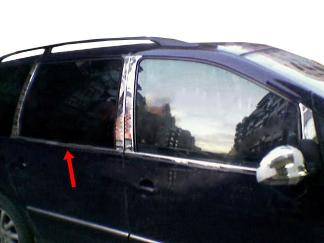Окантовка стекол (4 шт, нерж) OmsaLine - Итальянская нержавейка для Ford Galaxy 1995-2006 гг