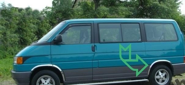 Накладки на арки (4 шт, нерж) для Volkswagen T4 Caravelle/Multivan