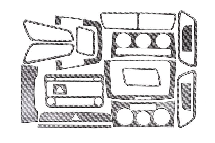 Накладки на панель (основной) Карбон для Volkswagen Passat B6 2006-2012 гг