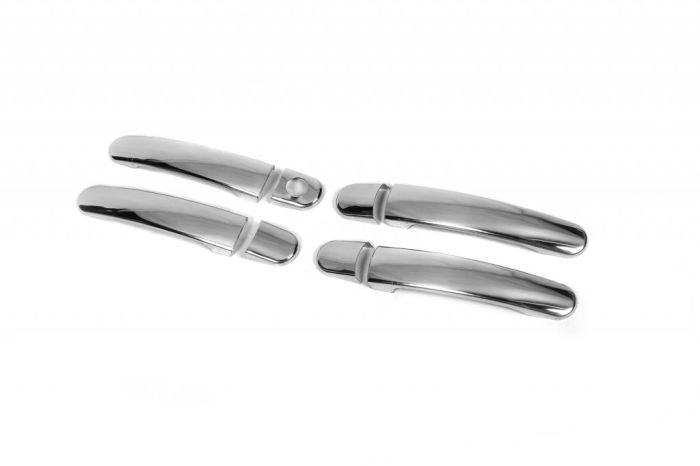 Накладки на ручки (4 шт, нерж) Carmos - Турецкая сталь для Seat Toledo 2012-2024 гг