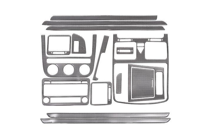 Накладки на панель Карбон для Volkswagen Jetta 2006-2011 гг