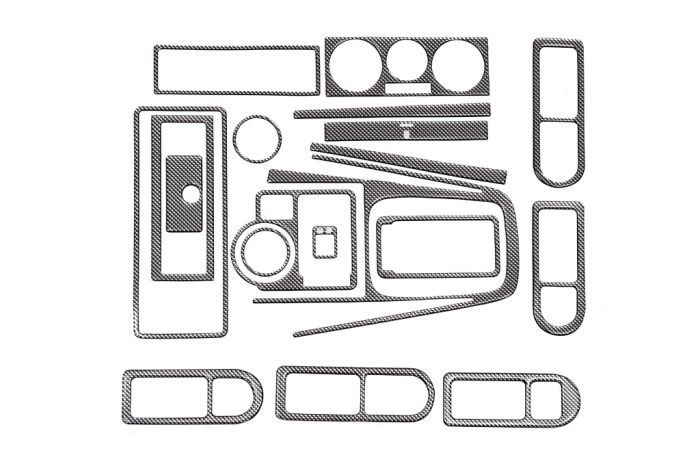 Накладки на панель Карбон для Volkswagen Golf 4