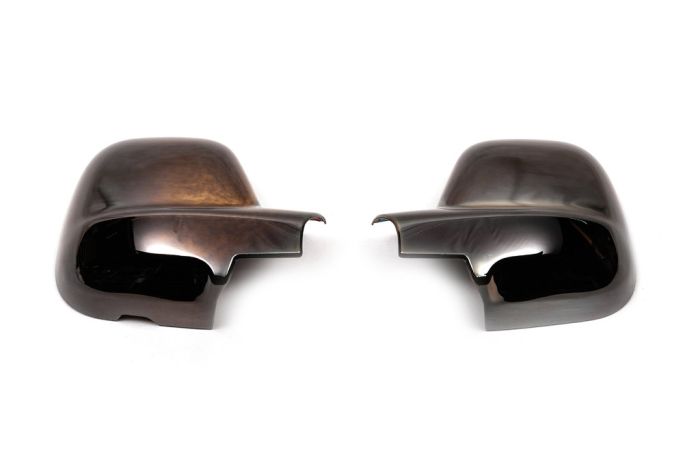 Накладки на зеркала (2 шт, Черный хром) Черный хром, 2012-2024 для Citroen Berlingo