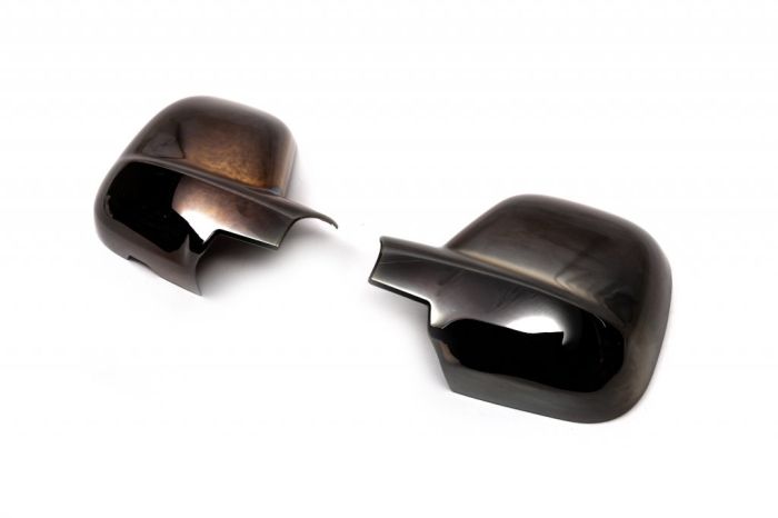 Накладки на зеркала (2 шт, Черный хром) Черный хром, 2012-2024 для Citroen Berlingo