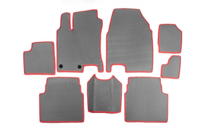 Коврики для -20242 (3 ряда, EVA, серые) для Nissan Qashqai 2010-2014 гг
