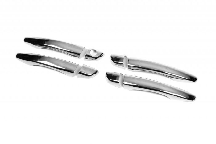 Накладки на ручки OmsaLine (4 шт, нерж) для Peugeot 308 2014-2021 гг