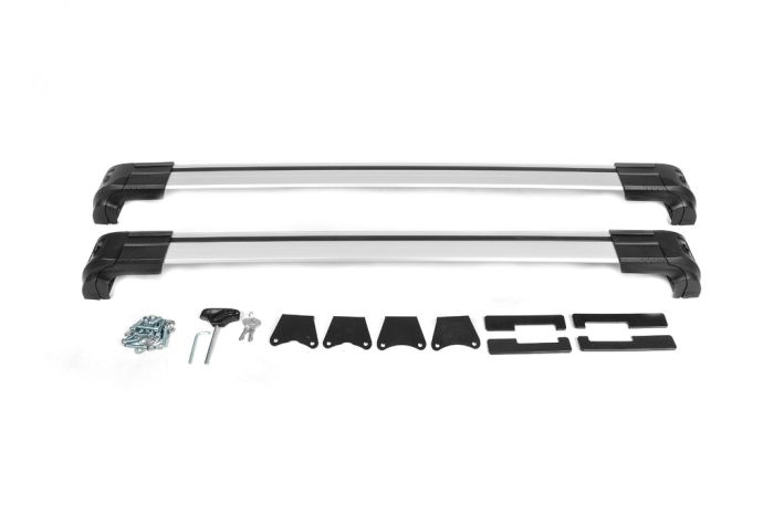 Поперечный багажник на встроенные рейлинги Strong (2 шт) Серый для Toyota Rav 4 2019-2024