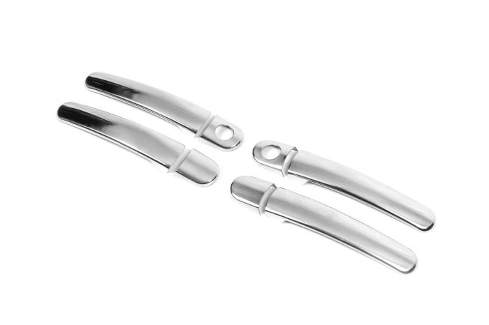 Накладки на ручки (4 шт, нерж) Carmos - Турецкая сталь для Skoda Citigo 2011-2024 гг