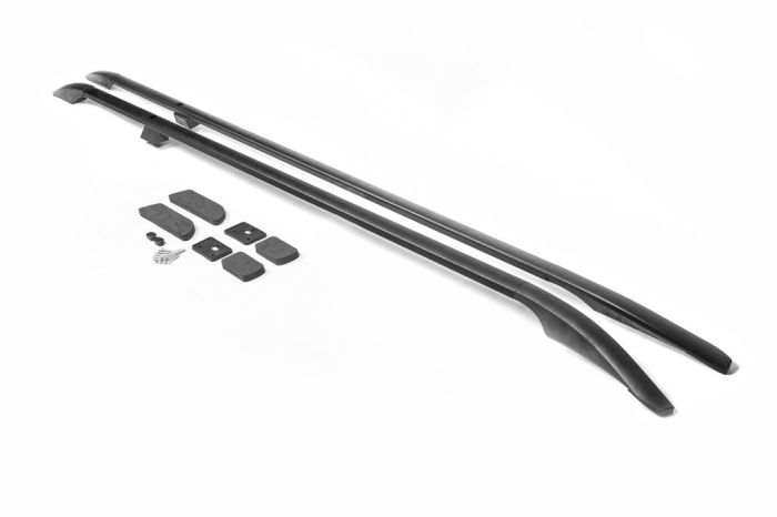 Рейлинги черные DDU (пласт. ножки.) Длинная база (EXTRALONG) для Mercedes Vito W639 2004-2015 гг