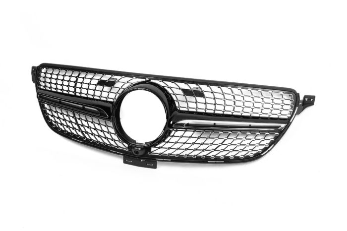 Тюнинг решетка радиатора (Diamond Black) С местом под камеру для Mercedes GLE coupe C292 2015-2019 гг