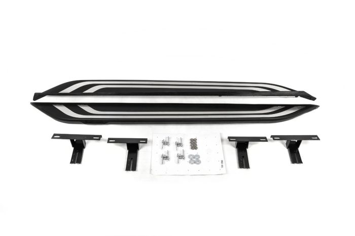 Боковые пороги OEM V2B (2 шт, алюминий) для Toyota Rav 4 2019-2024