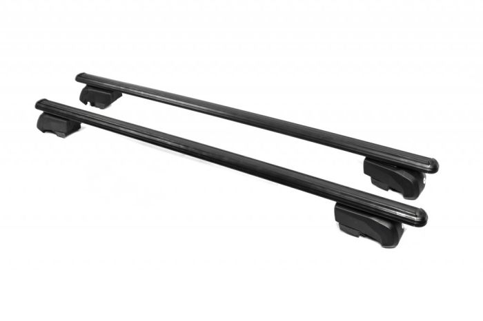 Перемычки на встроенные рейлинги под ключ Bold Bar V2 (2 шт) Серые для Ауди A4 B8 2007-2015 гг