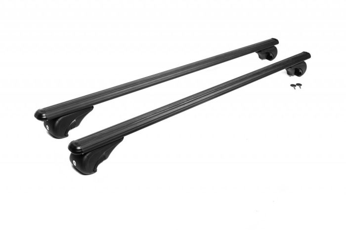 Перемычки на обычные рейлинги под ключ Bold Bar Lite V1 (2 шт) Черные для Ford Explorer 2011-2019 гг