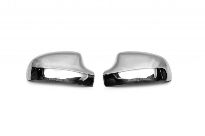 Накладки на зеркала верхняя часть (2 шт, нерж) для Dacia Sandero 2007-2013 гг