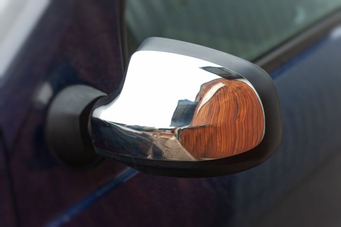 Накладки на зеркала верхняя часть (2 шт, нерж) для Dacia Logan I 2008-2012 гг