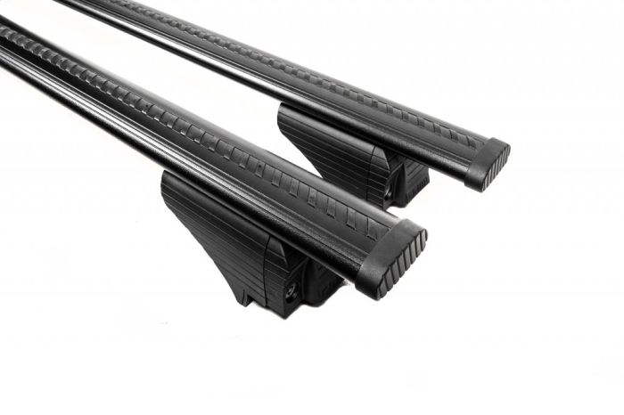 Перемычки на встроенные рейлинги под ключ Wizard V2 (2 шт) 125см, черные для Mitsubishi ASX 2010-2023 гг