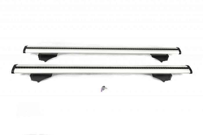 Перемычки на встроенные рейлинги под ключ Wizard V2 (2 шт) 115см, серые для Mitsubishi ASX 2010-2023 гг