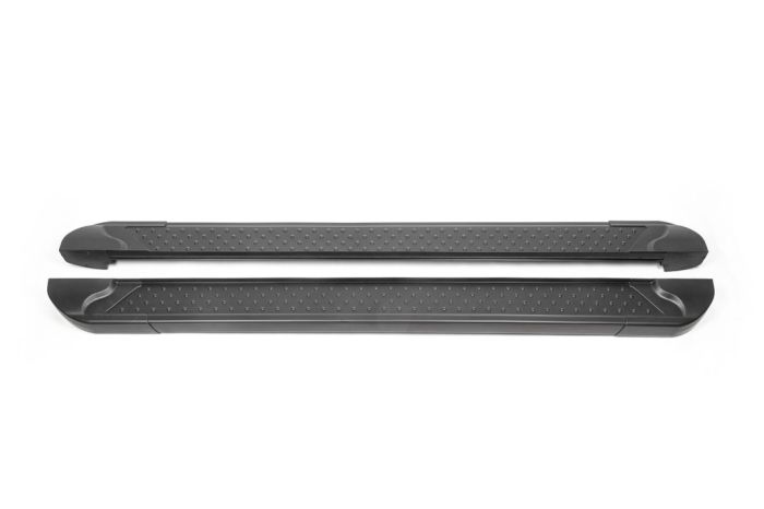 Боковые пороги Allmond Black (2 шт., алюминий) для Subaru Outback 2014-2019 гг