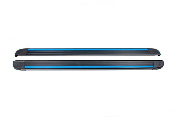 Боковые пороги Maya Blue (2 шт., алюминий) для Peugeot 5008 2017-2024 гг