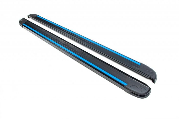 Боковые пороги Maya Blue (2 шт., алюминий) для Honda Pilot 2008-2015 гг
