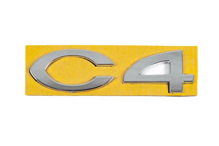 Надпись C4 8665.Y4 (108мм на 30мм) для Citroen C-4 2005-2010 гг