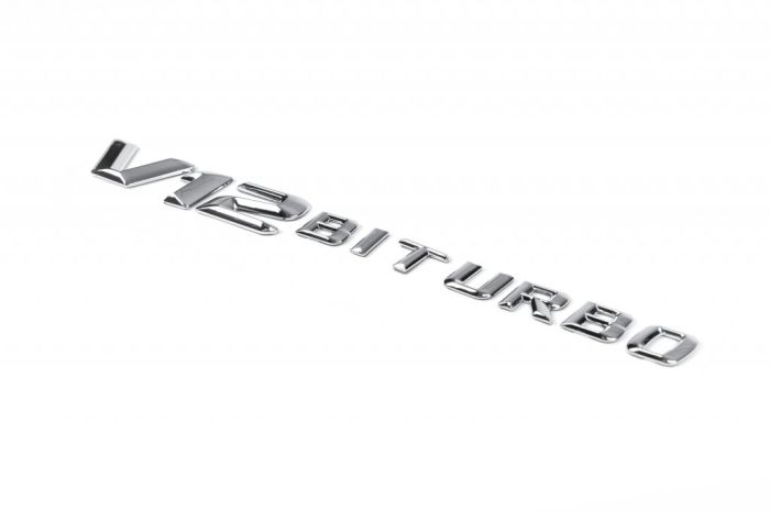 Надпись V12 Biturbo (хром) для Mercedes W201 (190)