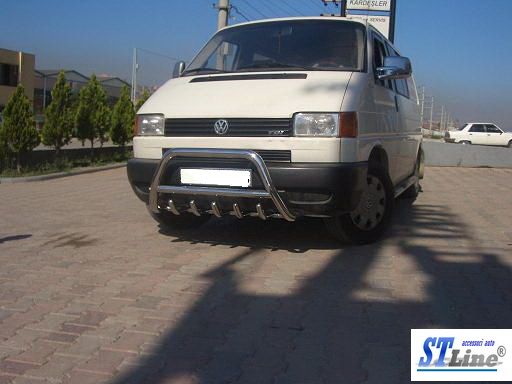 Кенгурятник WT003 (нерж) 60мм, без надписи для Volkswagen T4 Transporter