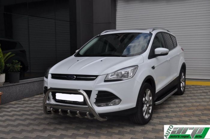 Кенгурятник WT003 (нерж.) для Ford Kuga/Escape 2013-2019 гг