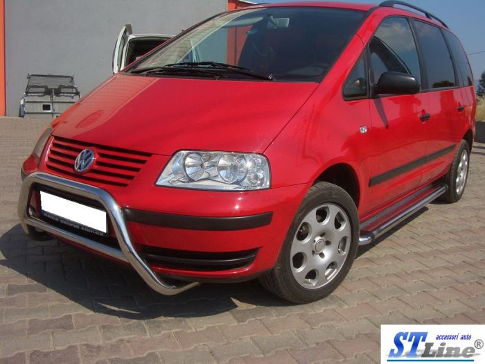 Кенгурятник WT005 (нерж) для Volkswagen Sharan 1995-2010 гг