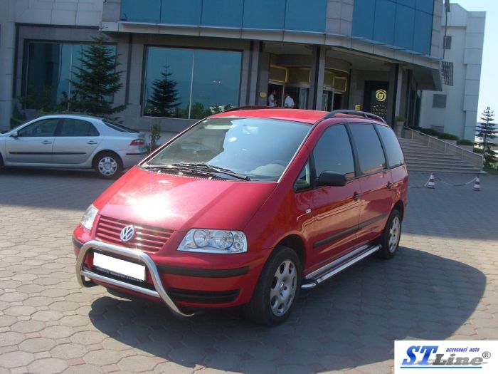 Кенгурятник WT005 (нерж) для Volkswagen Sharan 1995-2010 гг