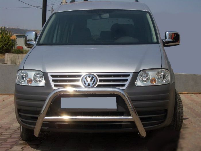 Кенгурятник WT005 (нерж) для Volkswagen Caddy 2004-2010 гг