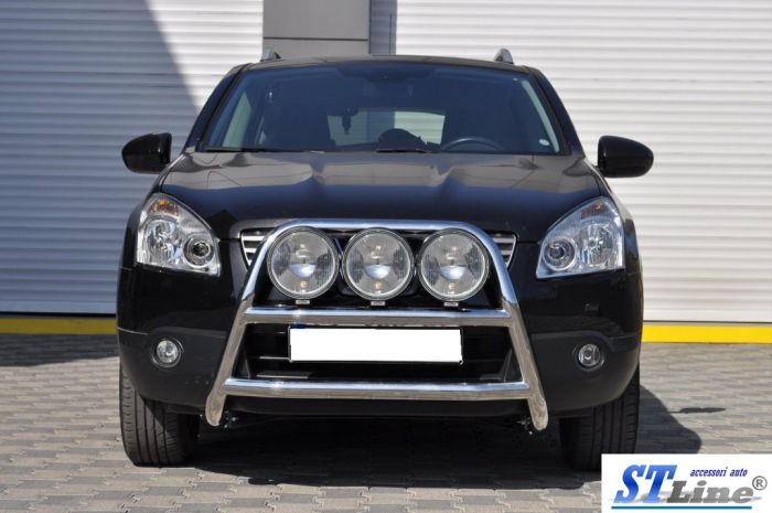 Кенгурятник WT018 (нерж.) для Nissan Qashqai 2007-2010 гг