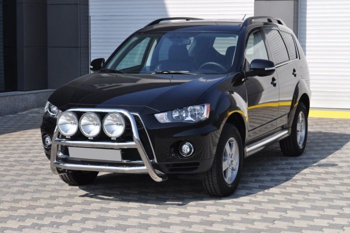 Кенгурятник WT018 (нерж.) для Mitsubishi Outlander 2006-2012 гг