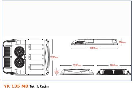 Кондиционер на крышу 13.5 квт (моноблок) для Mercedes Sprinter 1995-2006 гг